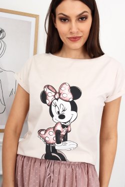 T-SHIRT DAMSKI Z NADRUKIEM - MIKI