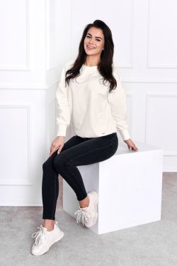 BLUZA DAMSKA Z MARSZCZONYMI RĘKAWAMI BELLA