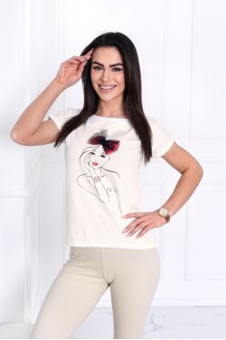 T-SHIRT DAMSKI Z NADRUKIEM IVETTE