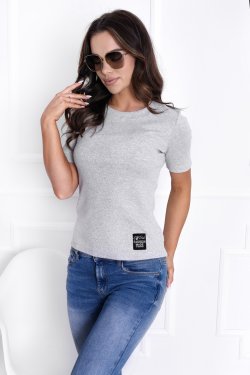 T-SHIRT DAMSKI Z BAWEŁNY PRĄŻKOWANEJ KINGA