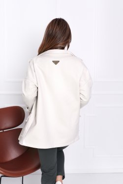 DAMSKA BAWEŁNIANA NARZUTKA BLEZER Z KIESZENIAMI - FLORA