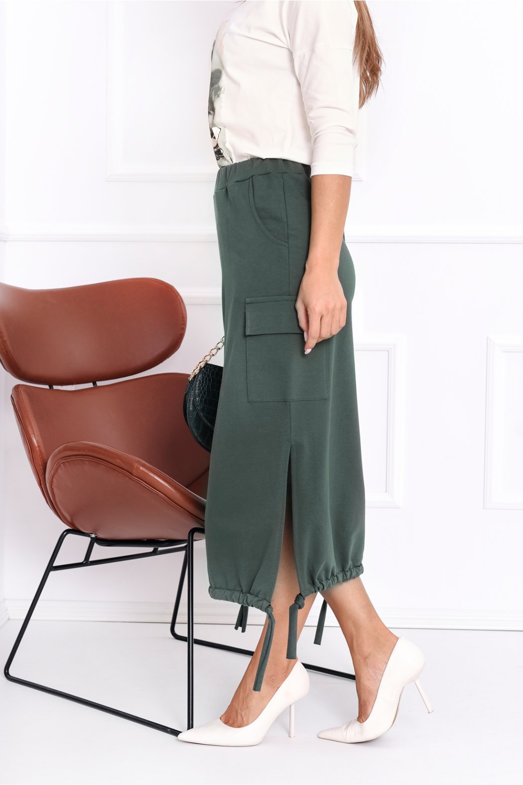 MIDI SPÓDNICA DRESOWA Z ROZCIĘCIAMI VALERIE