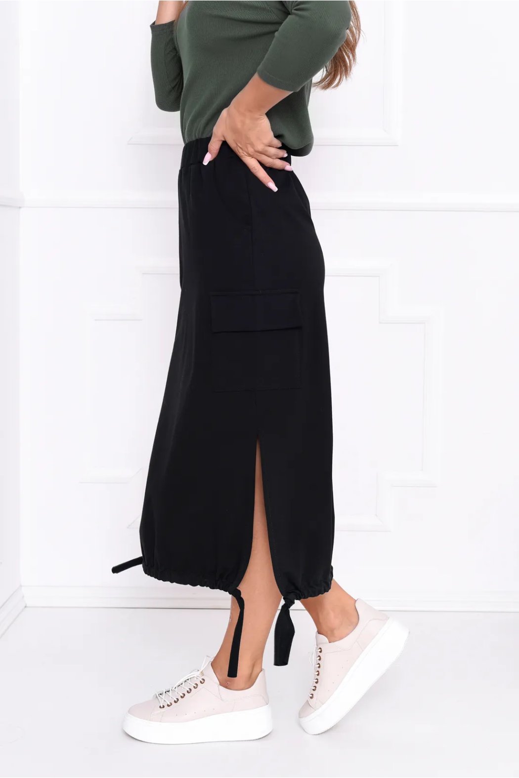 MIDI SPÓDNICA DRESOWA Z ROZCIĘCIAMI VALERIE