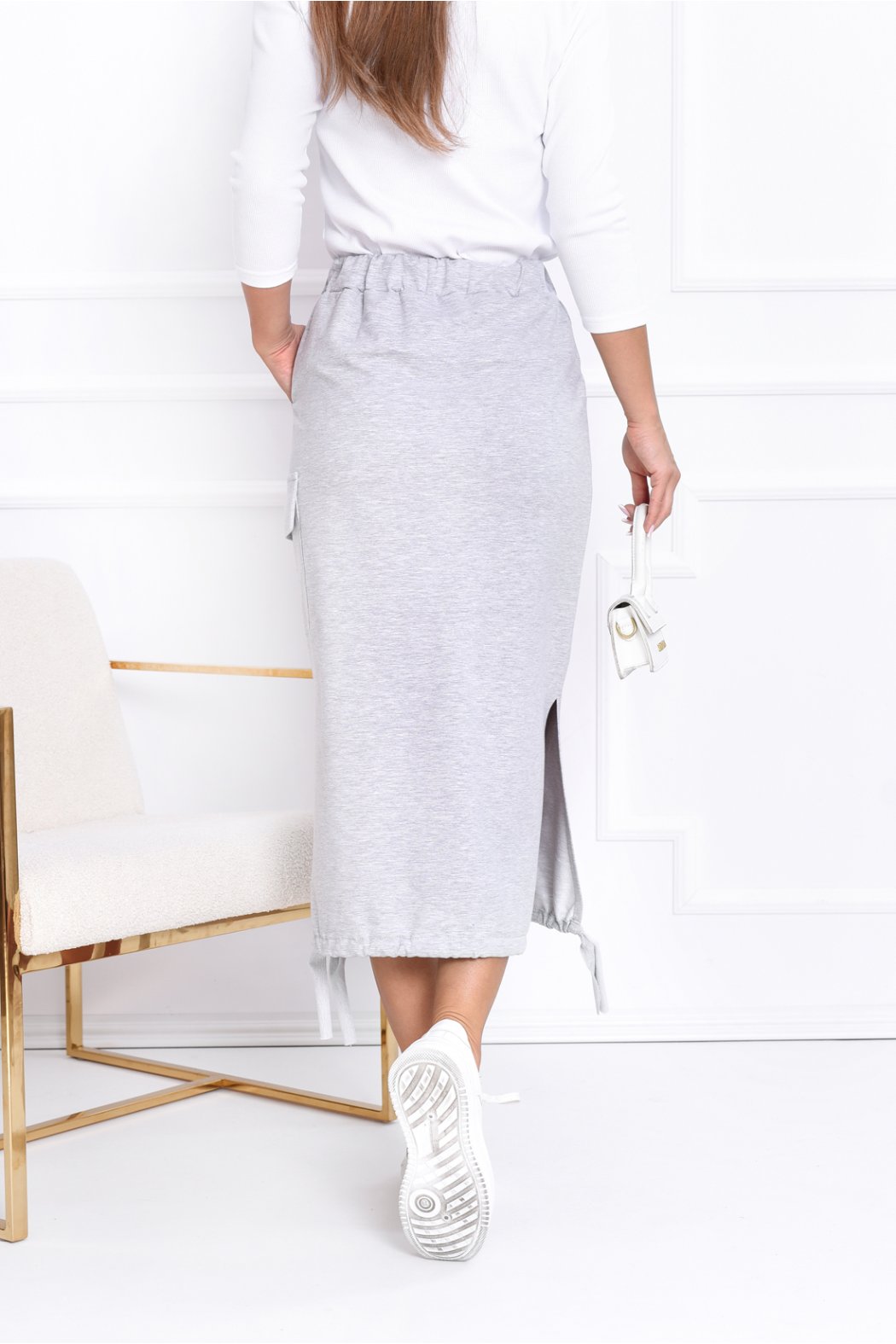 MIDI SPÓDNICA DRESOWA Z ROZCIĘCIAMI VALERIE