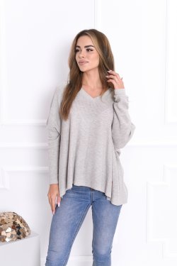 SWETER DAMSKI OVERSIZE Z ROZCIĘCIAMI PO BOKACH MARIETTA