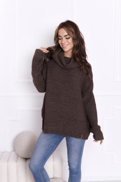 SWETER DAMSKI OVERSIZE Z GOLFEM CARINO