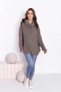 SWETER DAMSKI OVERSIZE Z GOLFEM CARINO