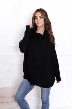 SWETER DAMSKI OVERSIZE Z GOLFEM CARINO