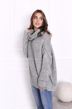 SWETER DAMSKI OVERSIZE Z GOLFEM CARINO