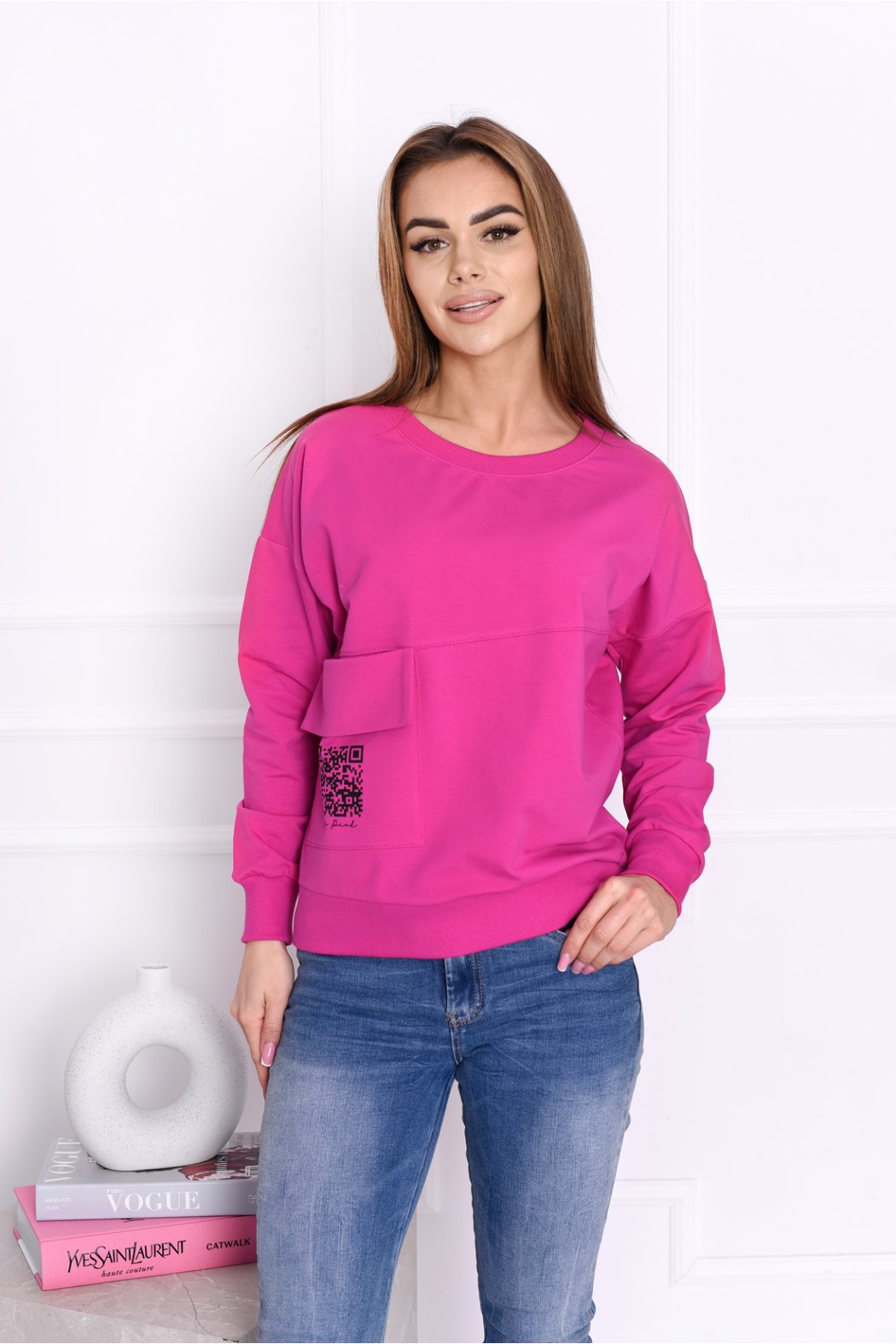 BLUZA DAMSKA Z DŁUGIM...