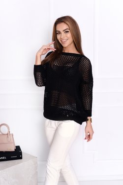 SWETER DAMSKI AŻUROWY NINETTE