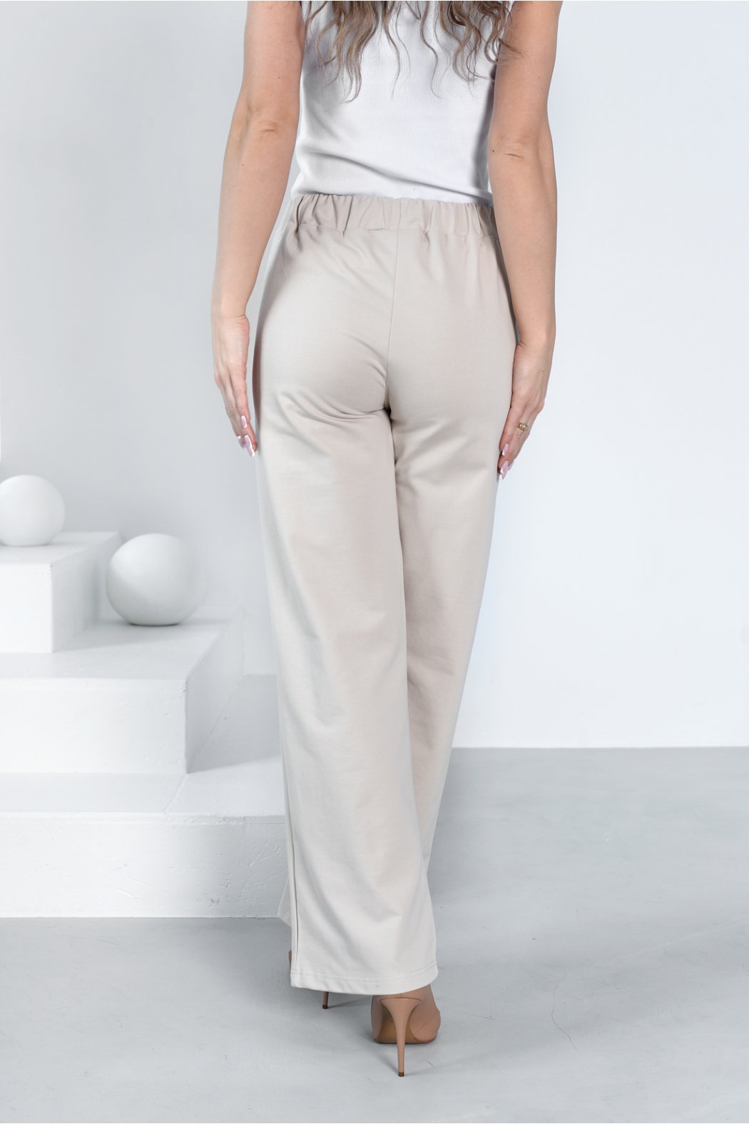 SPODNIE DAMSKIE Z SZEROKIMI NOGAWKAMI MOLLY