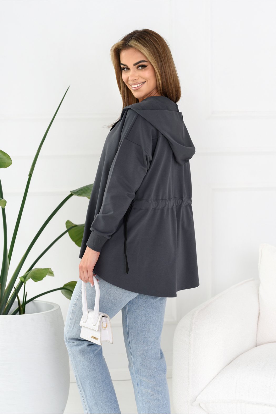 ROZPINANA BLUZA DAMSKA Z KAPTUREM TINA