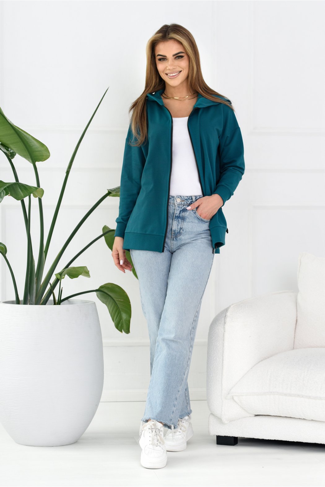 ROZPINANA BLUZA DAMSKA Z...