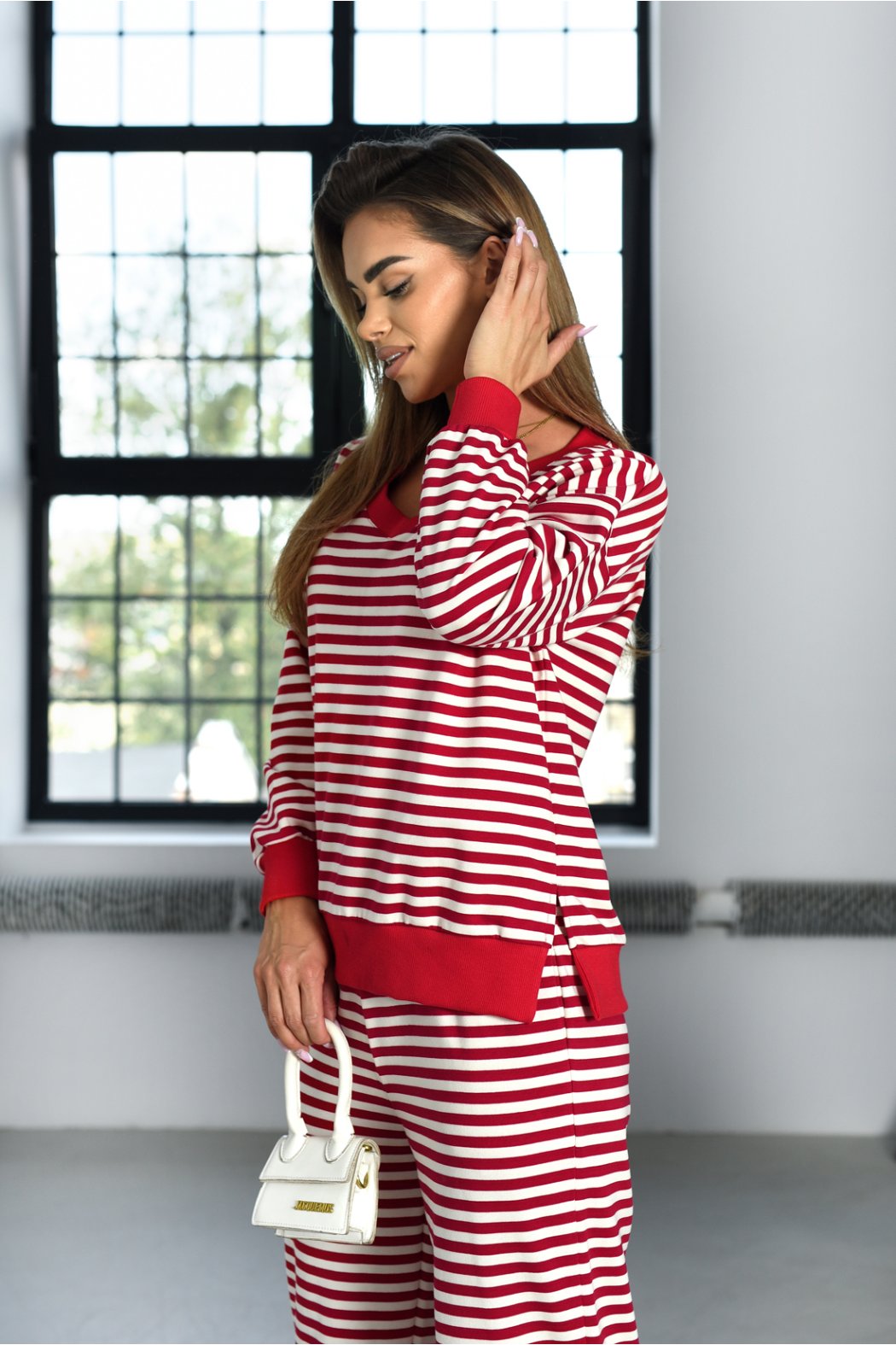 BLUZA DAMSKA W PASKI Z...