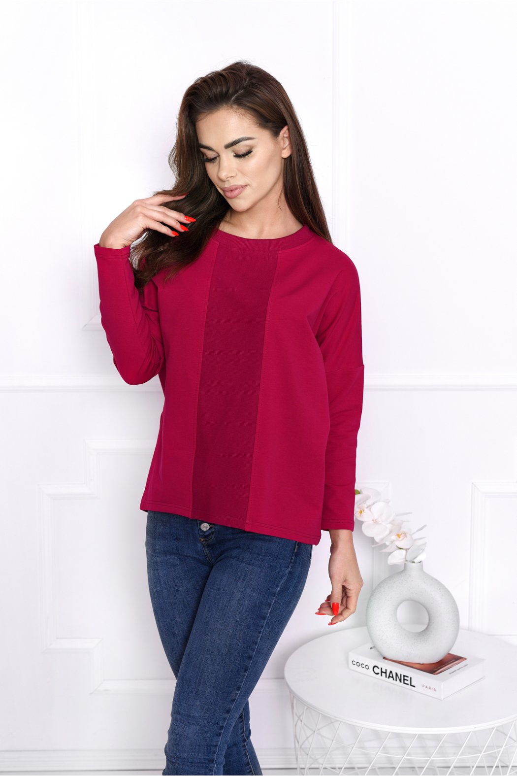 BLUZA DAMSKA Z DŁUGIM...