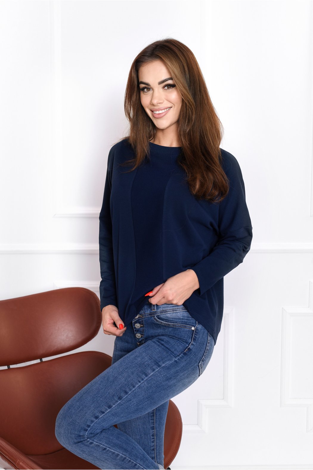 BLUZA DAMSKA Z DŁUGIM...