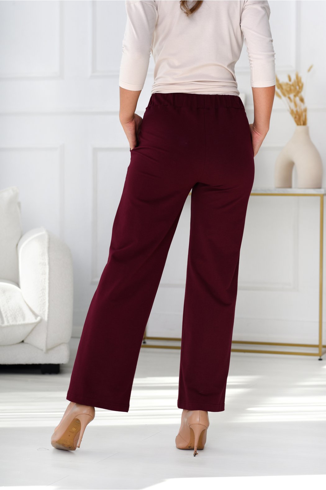 SPODNIE DAMSKIE Z SZEROKIMI NOGAWKAMI MOLLY