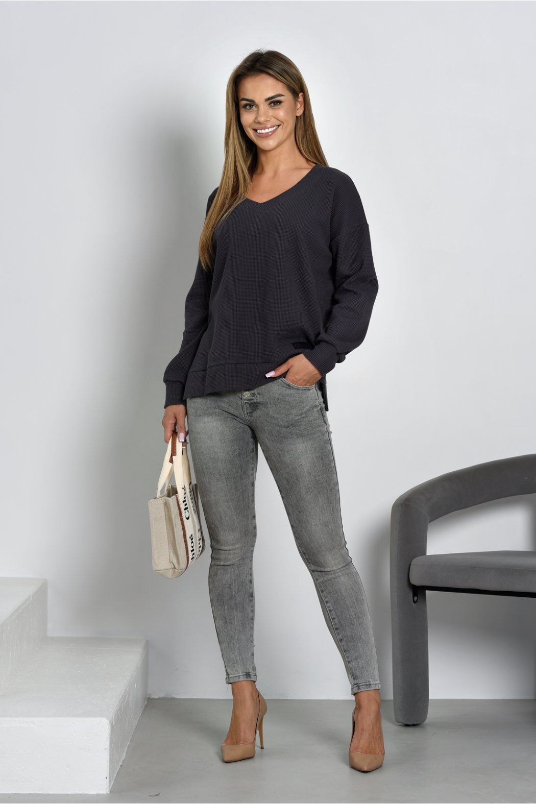 BLUZA DAMSKA O FAKTURZE...