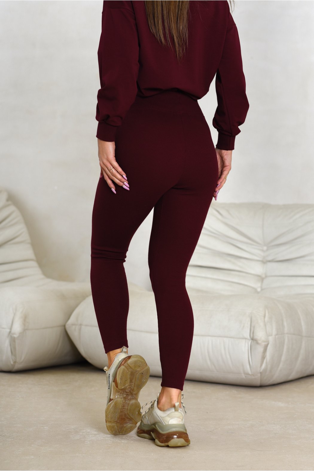 LEGGINSY DAMSKIE PRĄŻKOWANE LEA