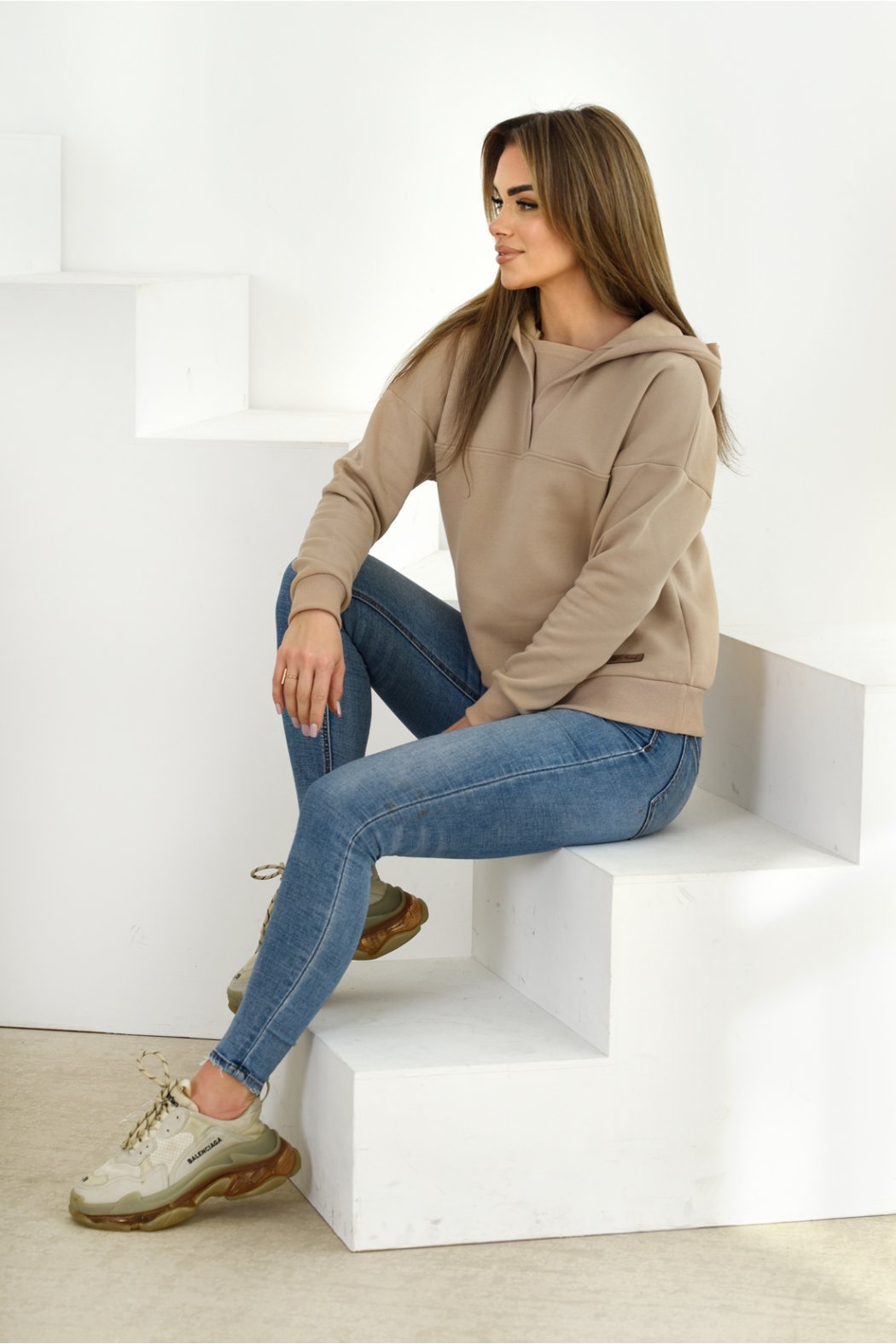 OCIEPLANA BLUZA DAMSKA Z KAPTUREM - BRIGITTE