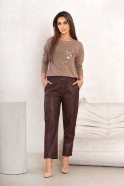 BLUZKA DAMSKA Z NADRUKIEM I DŁUGIM RĘKAWEM - ROSALIE