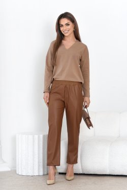 BLUZKA DAMSKA Z DŁUGIM RĘKAWEM I DEKOLTEM W SEREK - CLAIRE