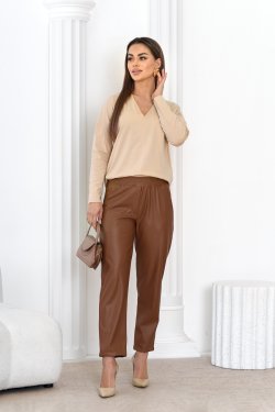 BLUZKA DAMSKA Z DŁUGIM RĘKAWEM I DEKOLTEM W SEREK - CLAIRE