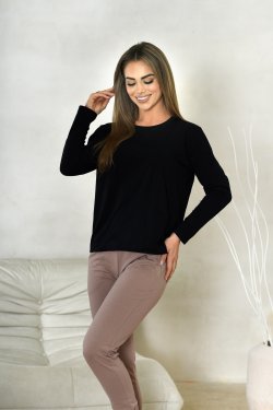 KLASYCZNA BLUZKA DAMSKA Z DŁUGIM RĘKAWEM - ANAIS