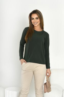 KLASYCZNA BLUZKA DAMSKA Z DŁUGIM RĘKAWEM - ANAIS