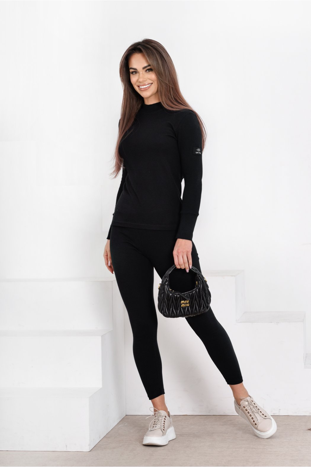 BLUZKA Z PRĄŻKA PÓŁGOLF...