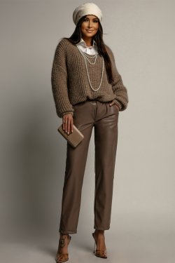 SWETER DAMSKI Z DEKOLTEM W SEREK TONNA