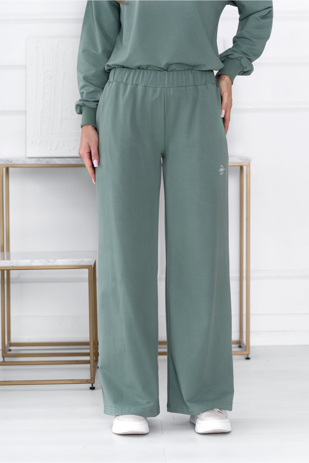 SPODNIE DAMSKIE Z SZEROKIMI NOGAWKAMI - JOSEFINE