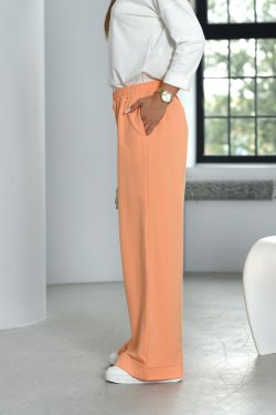 SPODNIE DAMSKIE Z SZEROKIMI NOGAWKAMI - MAYA