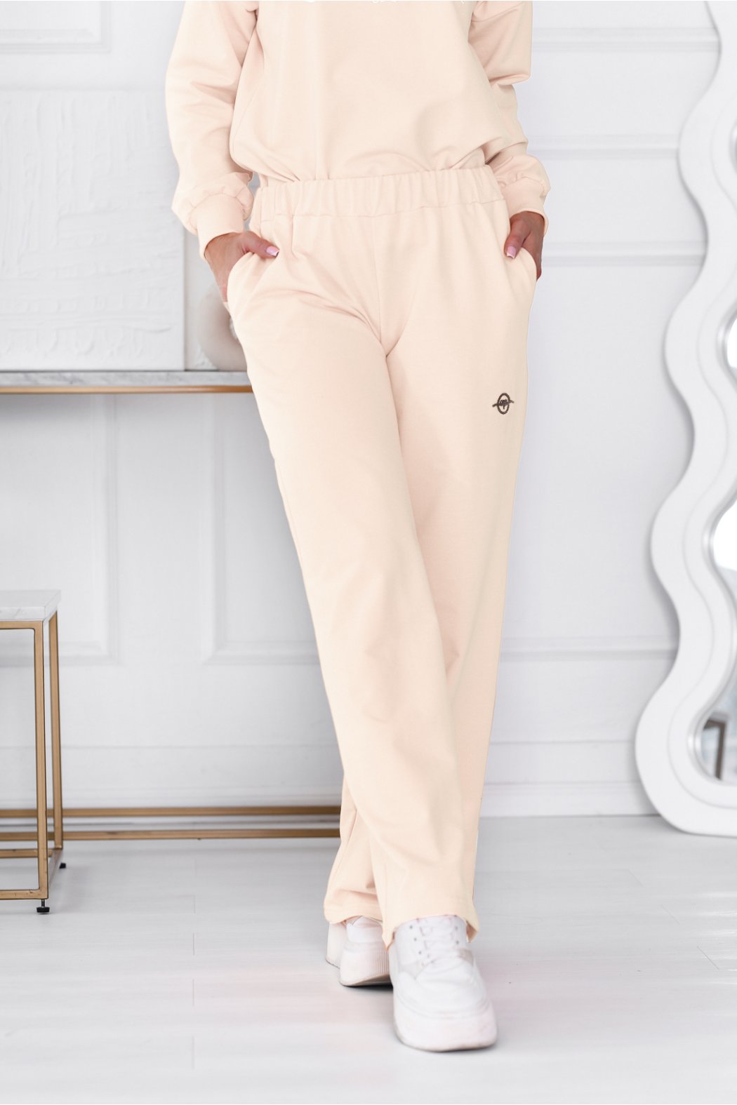 SPODNIE DAMSKIE Z SZEROKIMI...