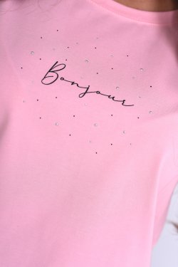 T-SHIRT DAMSKI Z APLIKACJĄ - DOTS