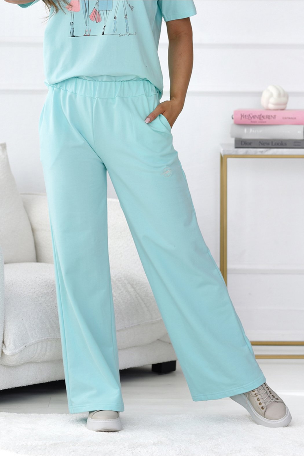 SPODNIE DAMSKIE Z SZEROKIMI...