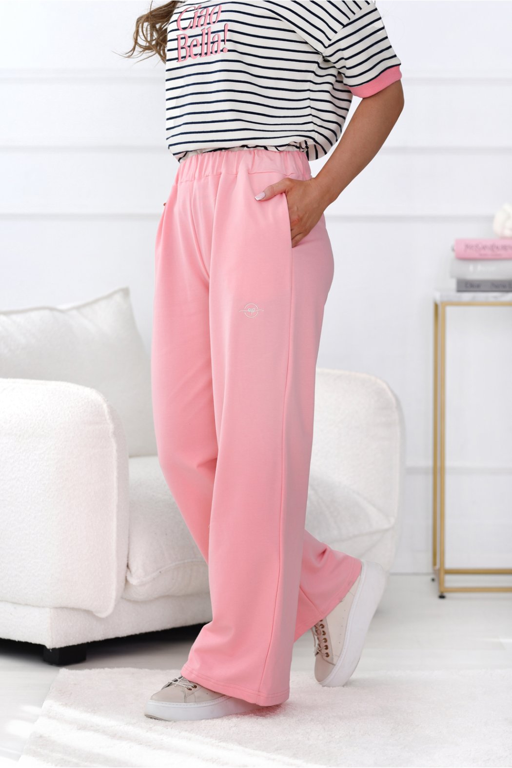 SPODNIE DAMSKIE Z SZEROKIMI NOGAWKAMI - JOSEFINE