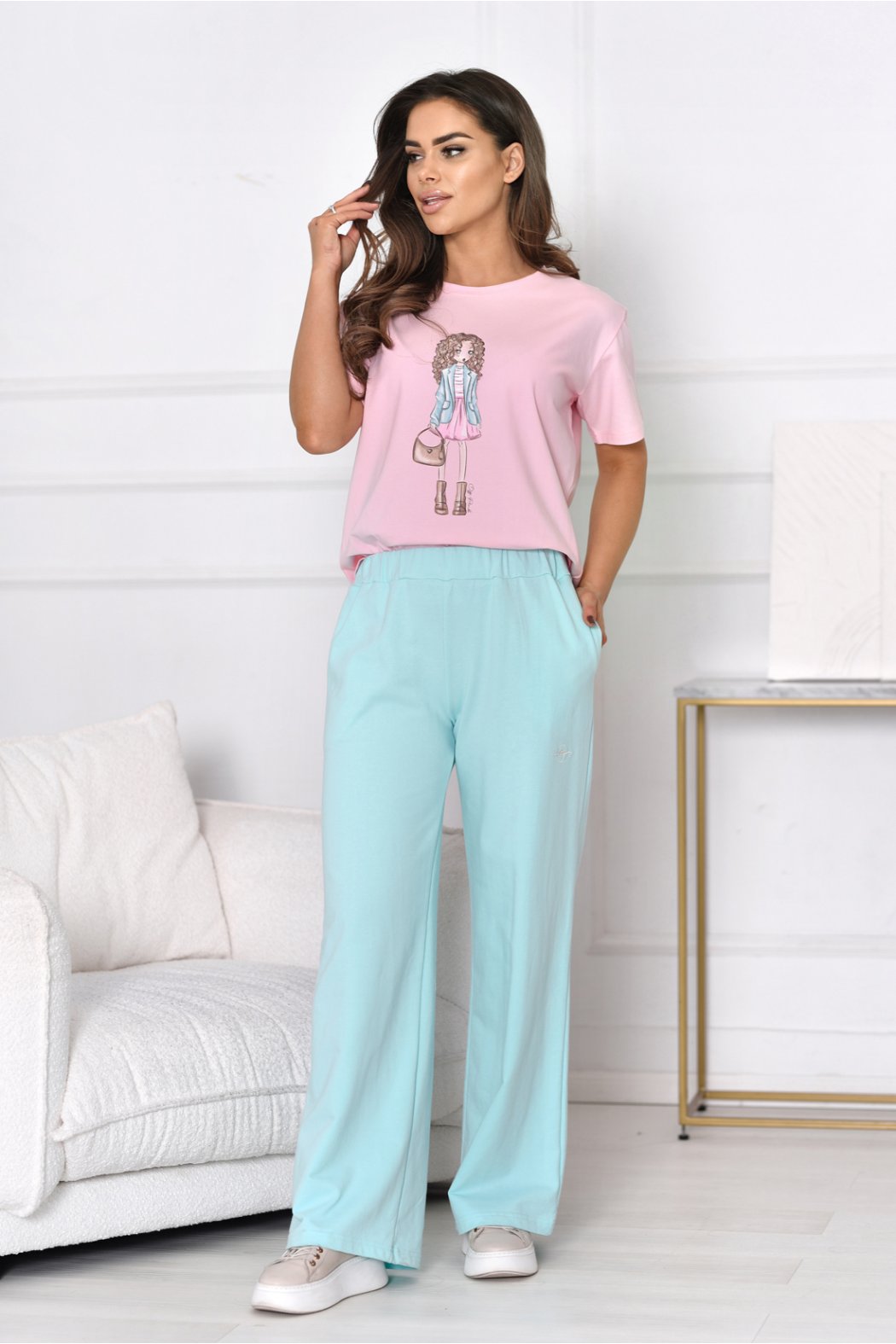 T-SHIRT DAMSKI Z NADRUKIEM - LINA