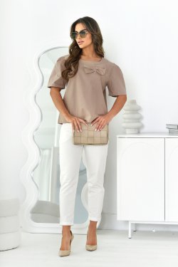 BLUZKA DAMSKA Z KRÓTKIM RĘKAWEM - NITA