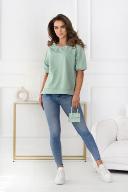 BLUZA DAMSKA Z KRÓTKIM RĘKAWEM - CANDY