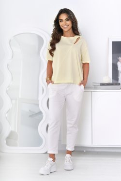 BLUZKA DAMSKA Z KRÓTKIM RĘKAWEM - ZOA