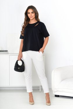 BLUZKA DAMSKA Z KRÓTKIM RĘKAWEM - ZOA