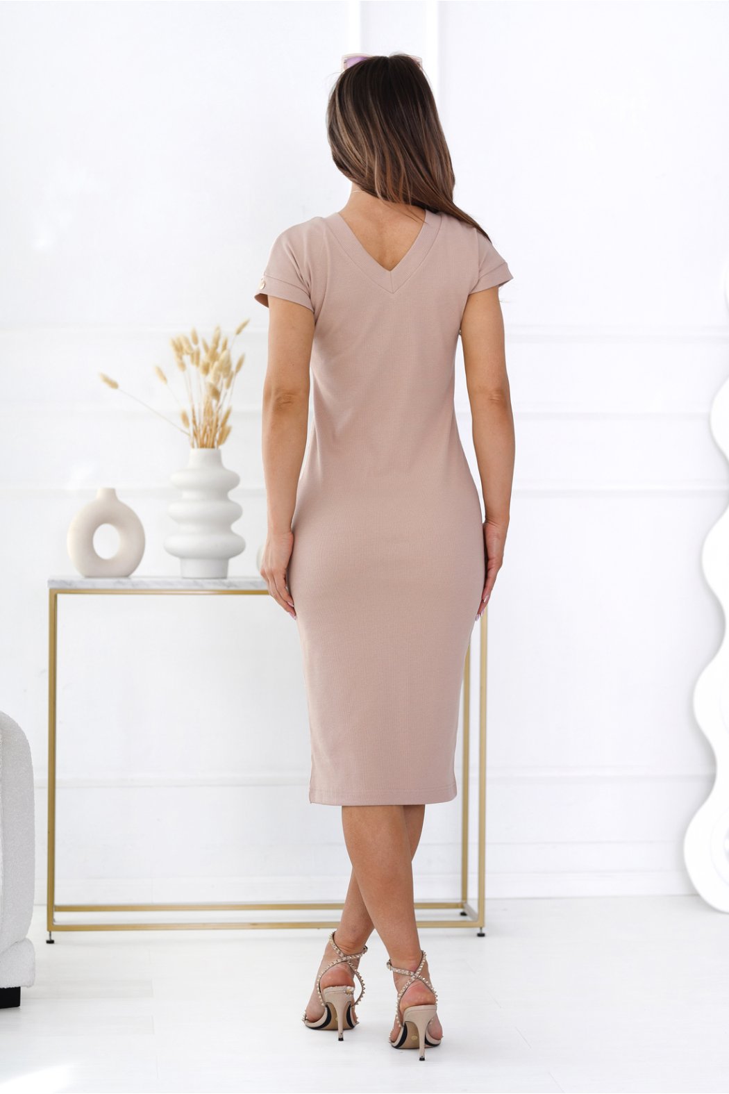 SUKIENKA MIDI Z PRĄŻKA -...