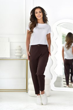 BLUZKA DAMSKA Z KRÓTKIM RĘKAWEM I NADRUKIEM - POSITIVE