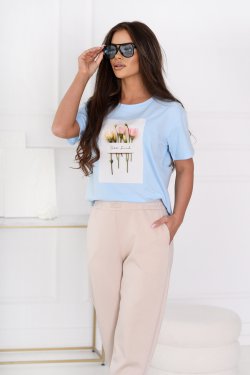 T-SHIRT DAMSKI BAWEŁNIANY Z NADRUKIEM - MOLISE