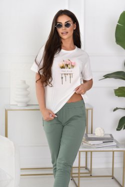 T-SHIRT DAMSKI BAWEŁNIANY Z NADRUKIEM - MOLISE