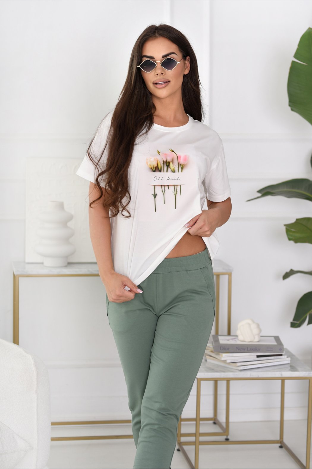 T-SHIRT DAMSKI BAWEŁNIANY Z NADRUKIEM - MOLISE