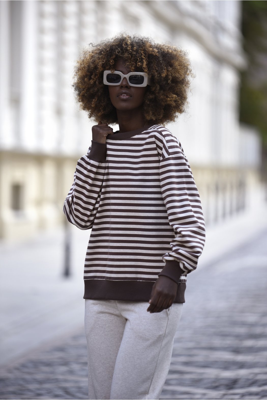 BLUZA DAMSKA W PASKI RIANA...