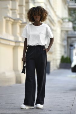 SPODNIE DAMSKIE Z SZEROKIMI NOGAWKAMI - ROSARINO